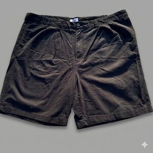 HB Men's Shorts Size 46 Color Black Flat Front 100 Cotton